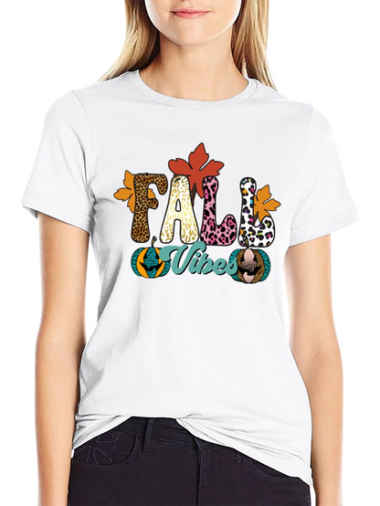 Fall Vibes Leopard Print T-Shirt