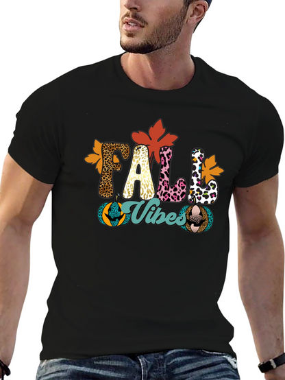 Fall Vibes Leopard Print T-Shirt