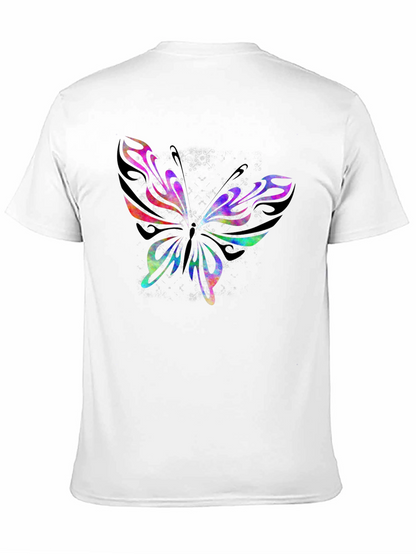 Butterfly Graphic Print Crew Neck T-Shirt