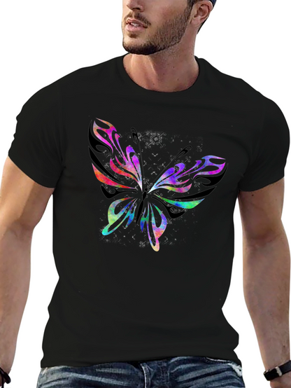 Butterfly Graphic Print Crew Neck T-Shirt