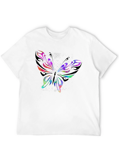 Butterfly Graphic Print Crew Neck T-Shirt