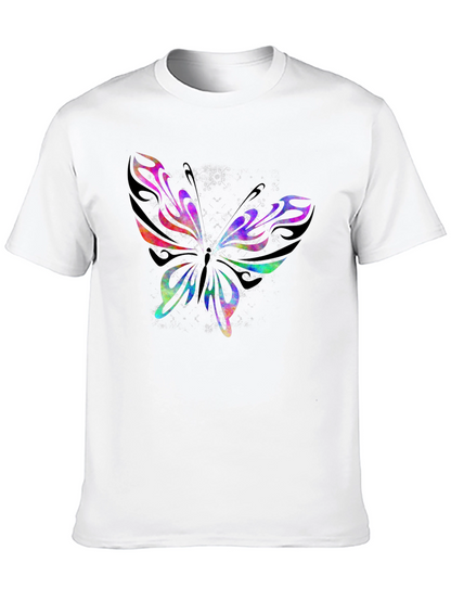 Butterfly Graphic Print Crew Neck T-Shirt