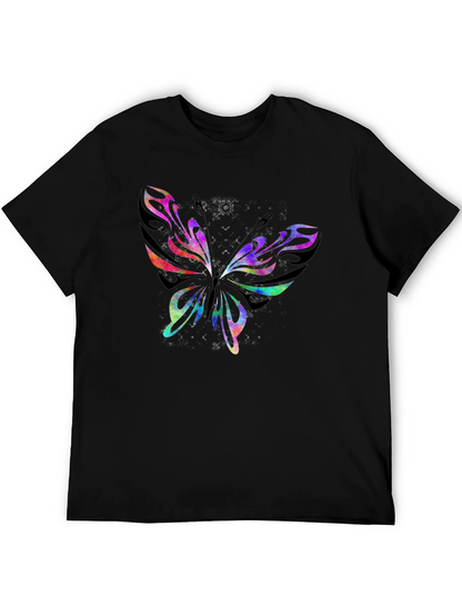 Butterfly Graphic Print Crew Neck T-Shirt