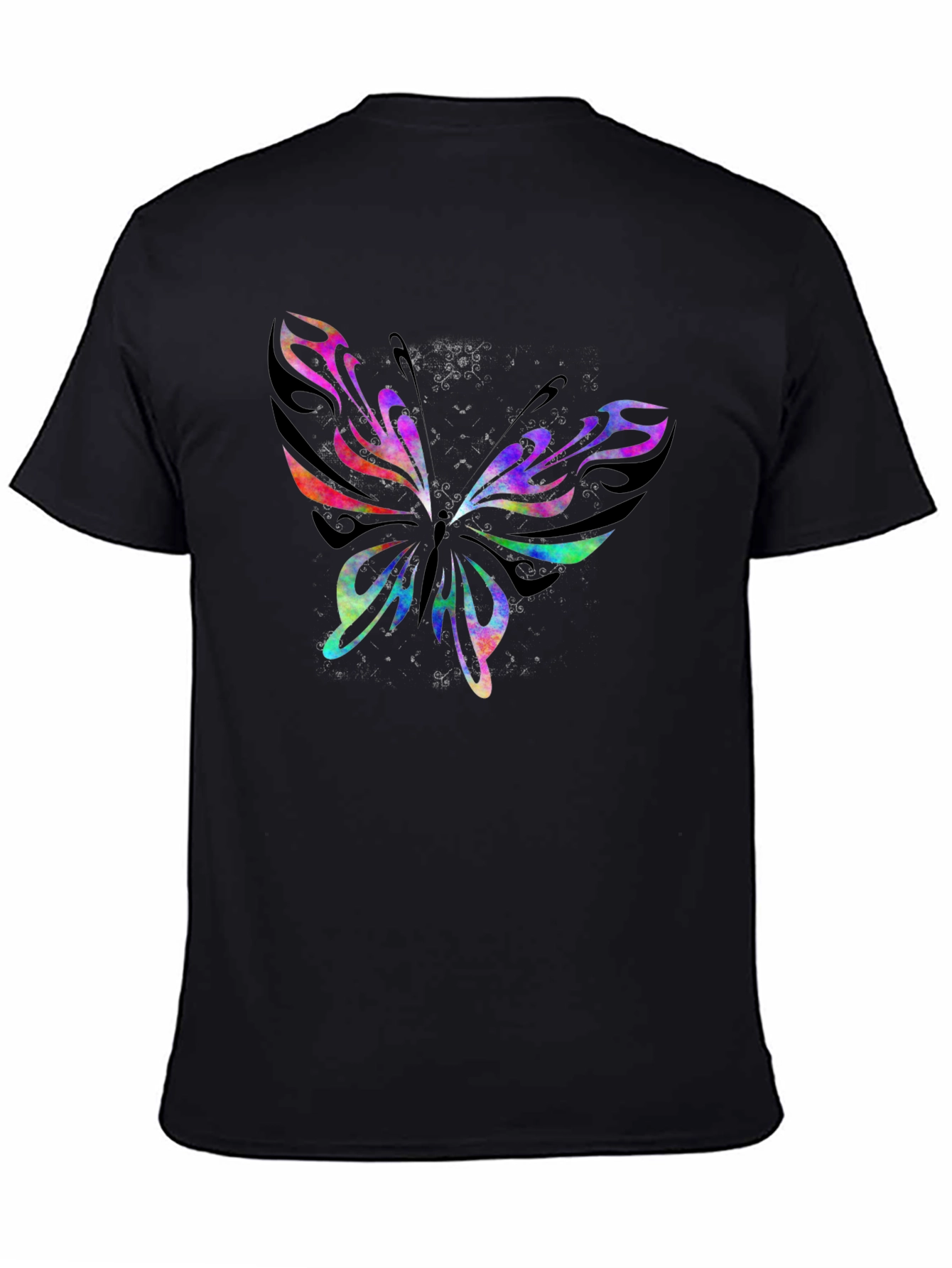 Butterfly Graphic Print Crew Neck T-Shirt
