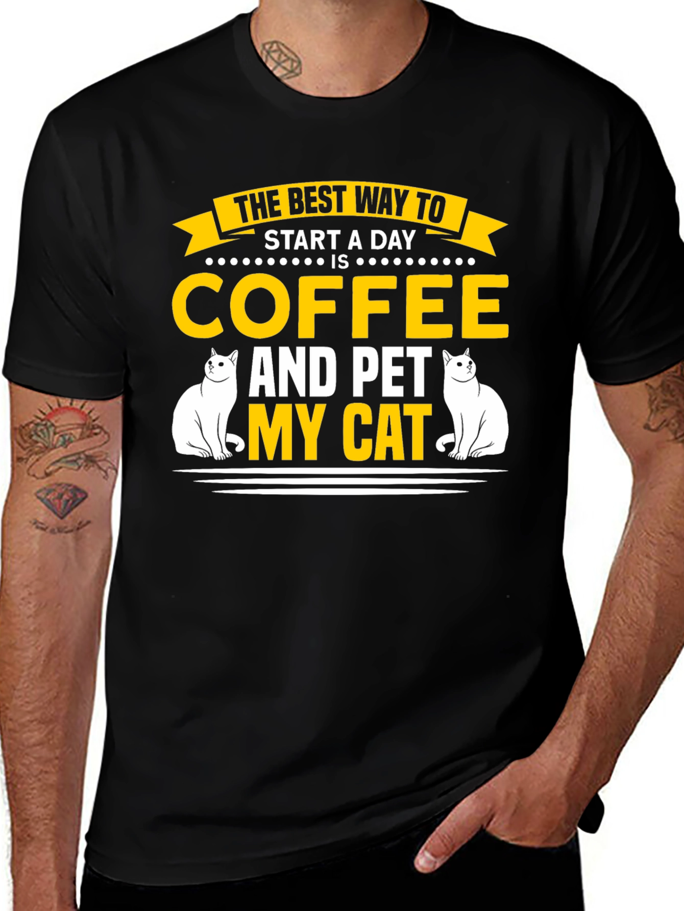 Coffee and Pet My Cat T-Shirt