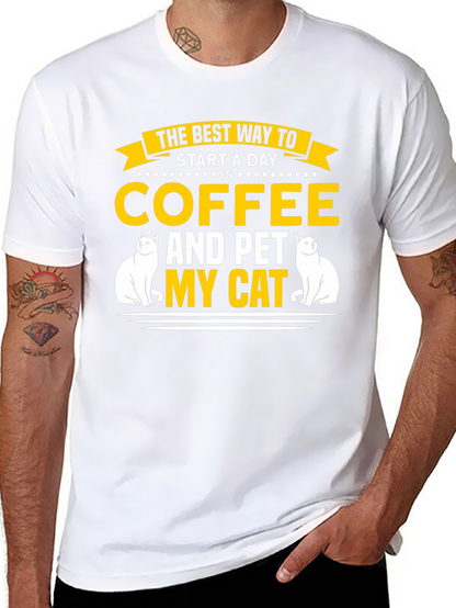 Coffee and Pet My Cat T-Shirt