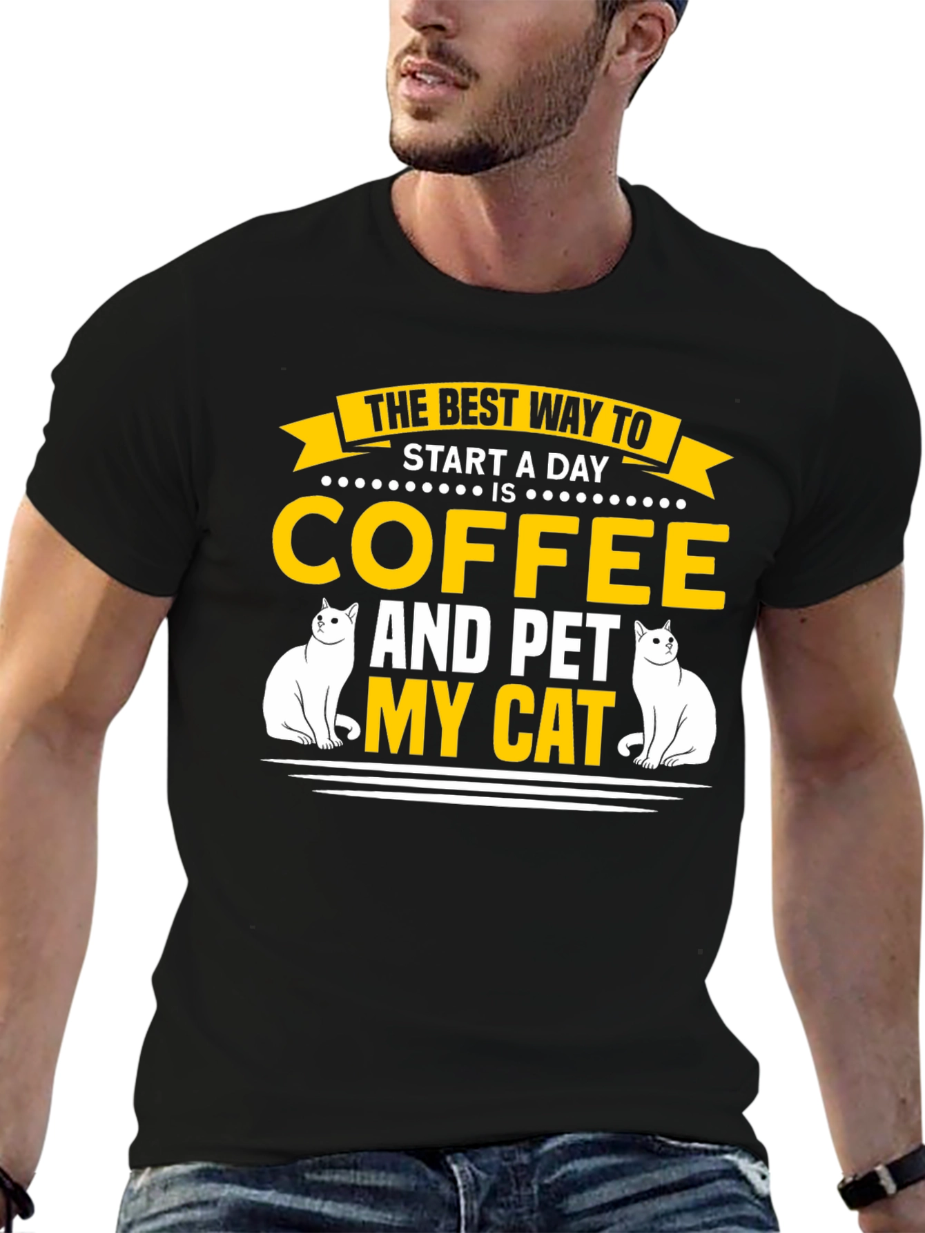 Coffee and Pet My Cat T-Shirt
