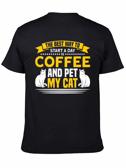 Coffee and Pet My Cat T-Shirt