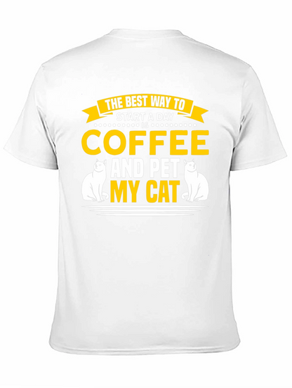 Coffee and Pet My Cat T-Shirt