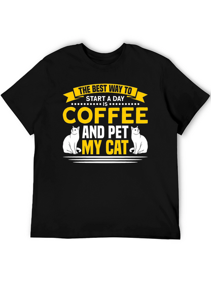 Coffee and Pet My Cat T-Shirt