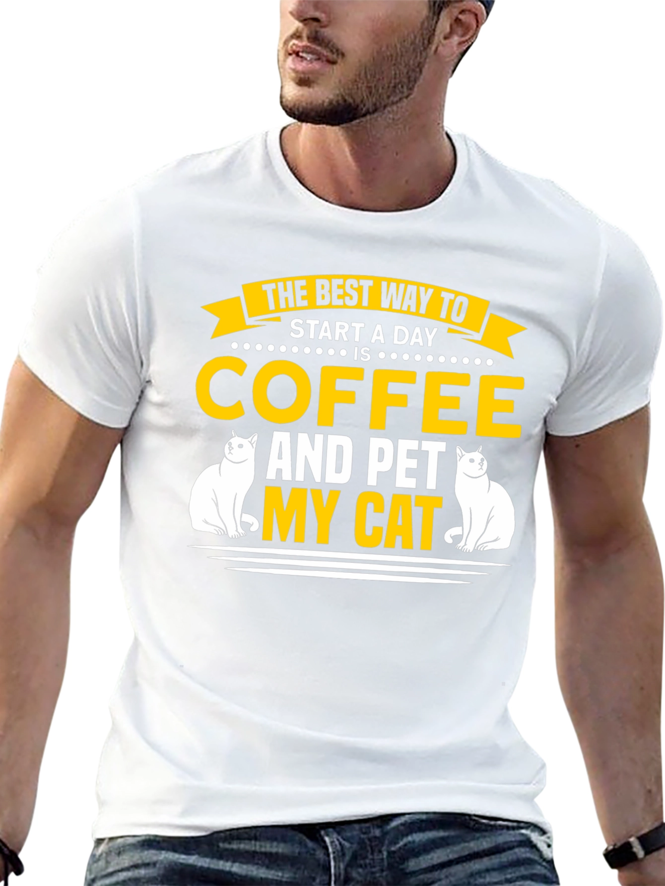 Coffee and Pet My Cat T-Shirt