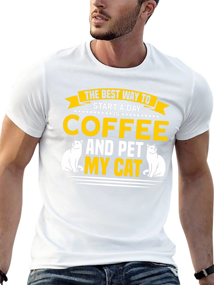 Coffee and Pet My Cat T-Shirt