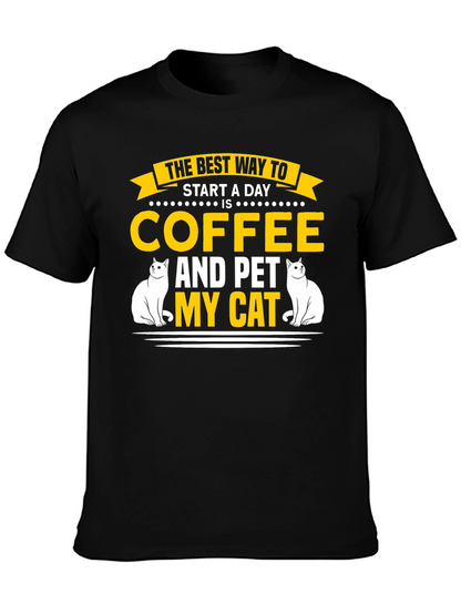 Coffee and Pet My Cat T-Shirt