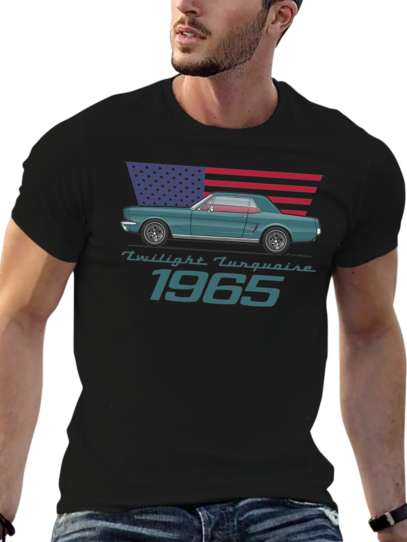 Twilight Turquoise 1965 Mustang T-Shirt