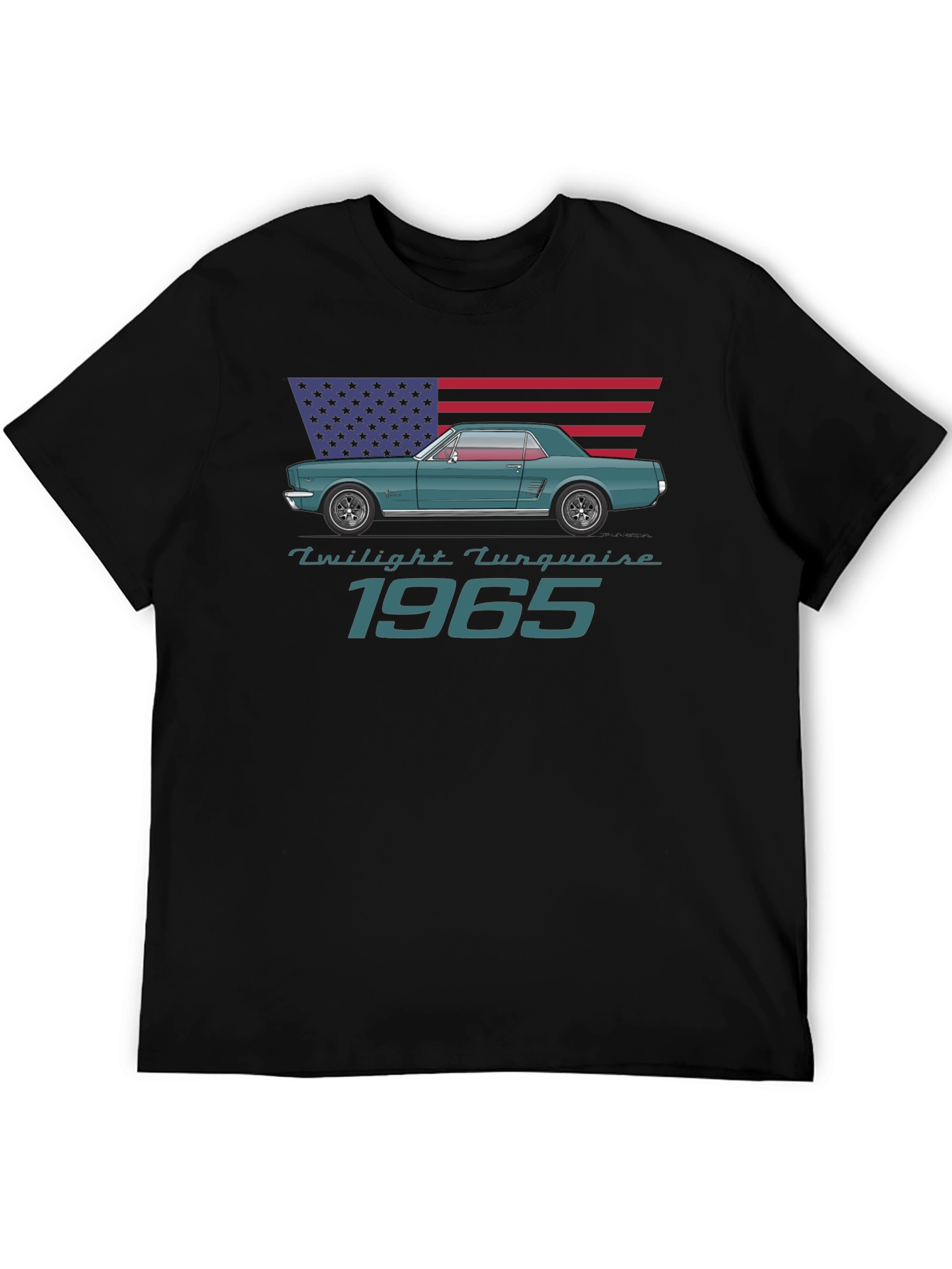 Twilight Turquoise 1965 Mustang T-Shirt