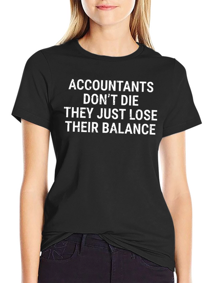 Accountants Lose Balance Graphic Tee - Black