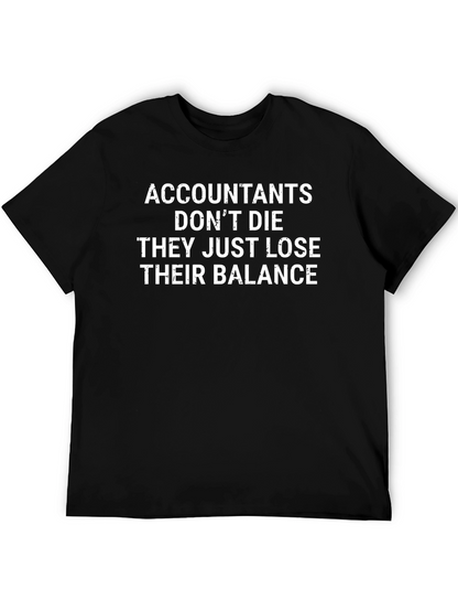 Accountants Lose Balance Graphic Tee - Black