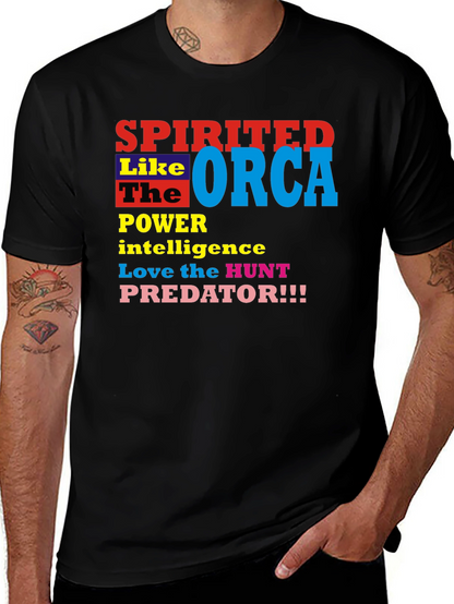 Spirited Orca Graphic Tee - Power Intelligence Hunt!