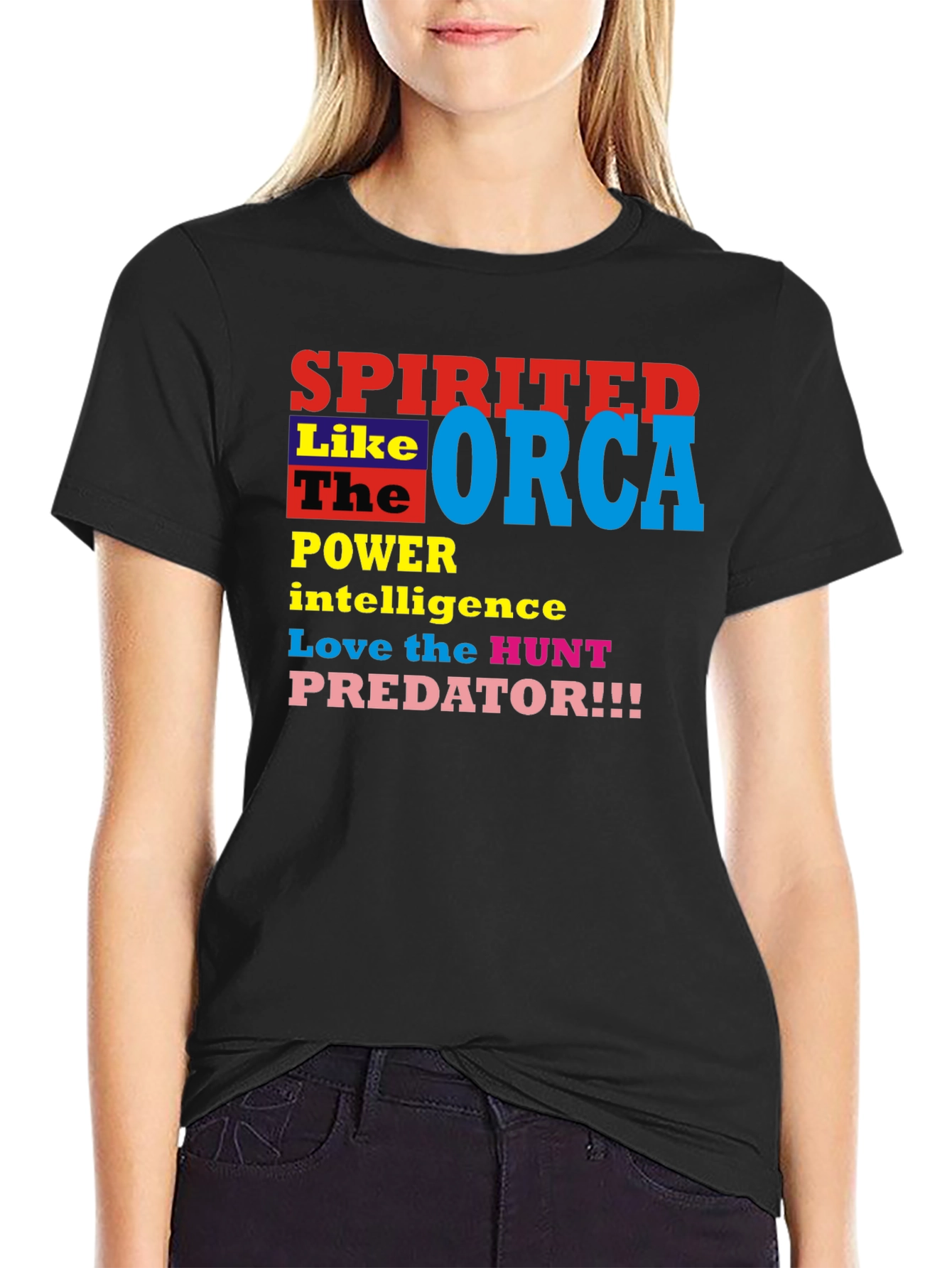 Spirited Orca Graphic Tee - Power Intelligence Hunt!