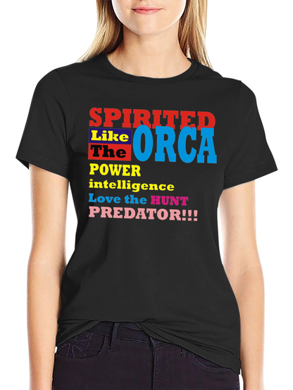 Spirited Orca Graphic Tee - Power Intelligence Hunt!