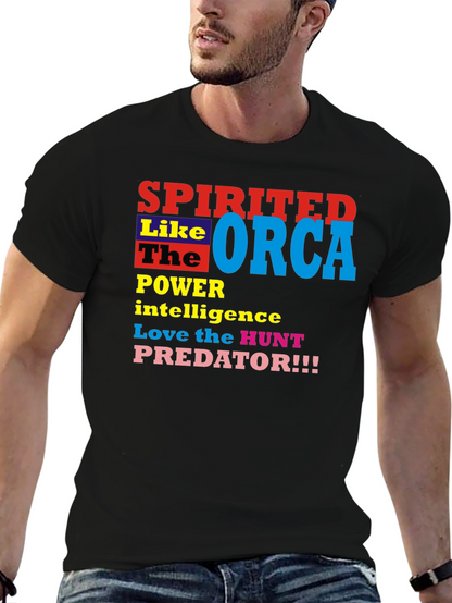 Spirited Orca Graphic Tee - Power Intelligence Hunt!