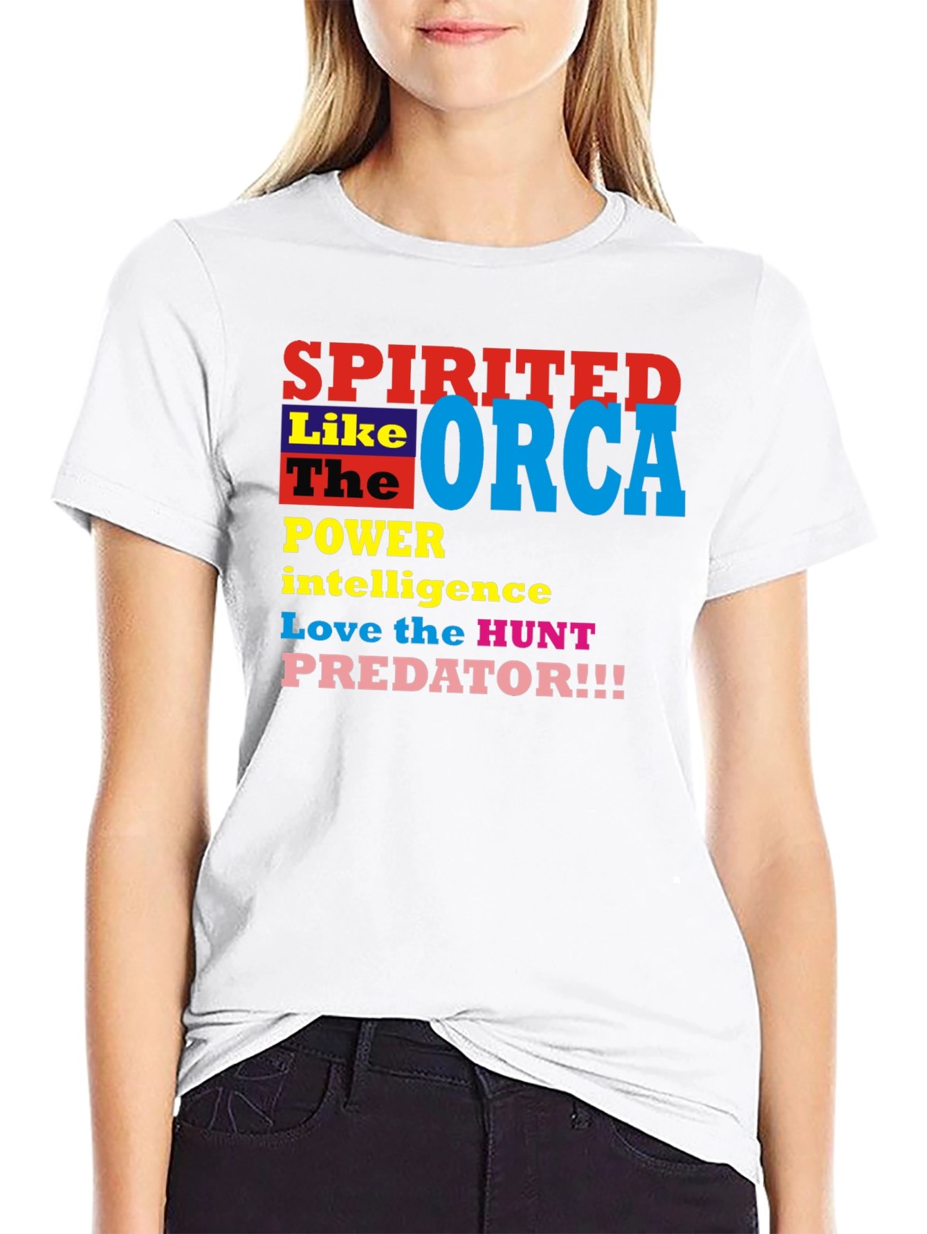 Spirited Orca Graphic Tee - Power Intelligence Hunt!