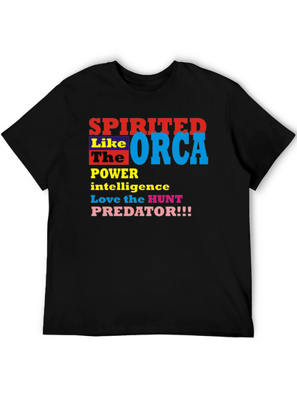 Spirited Orca Graphic Tee - Power Intelligence Hunt!