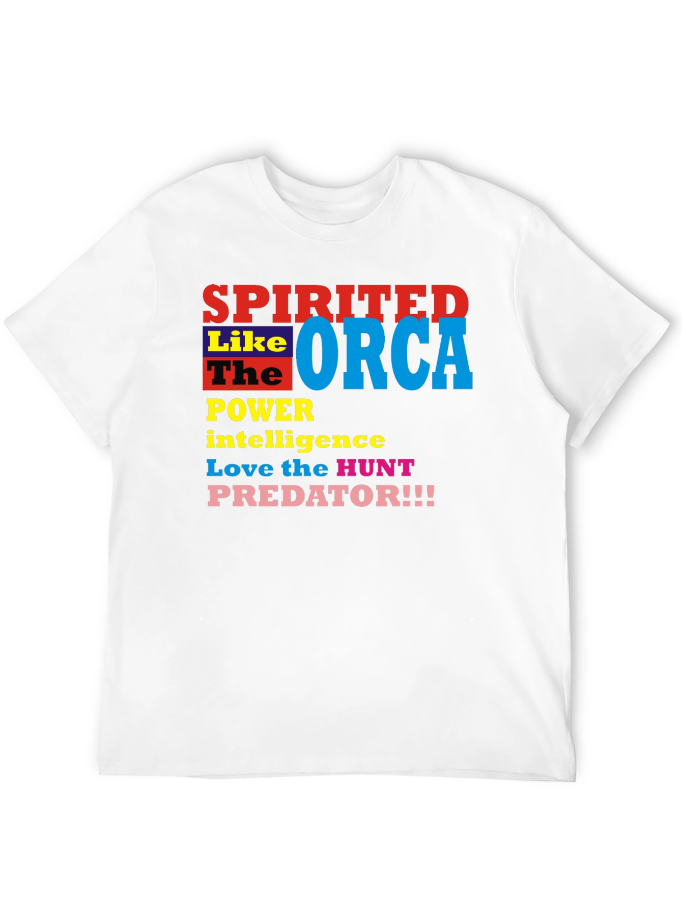 Spirited Orca Graphic Tee - Power Intelligence Hunt!
