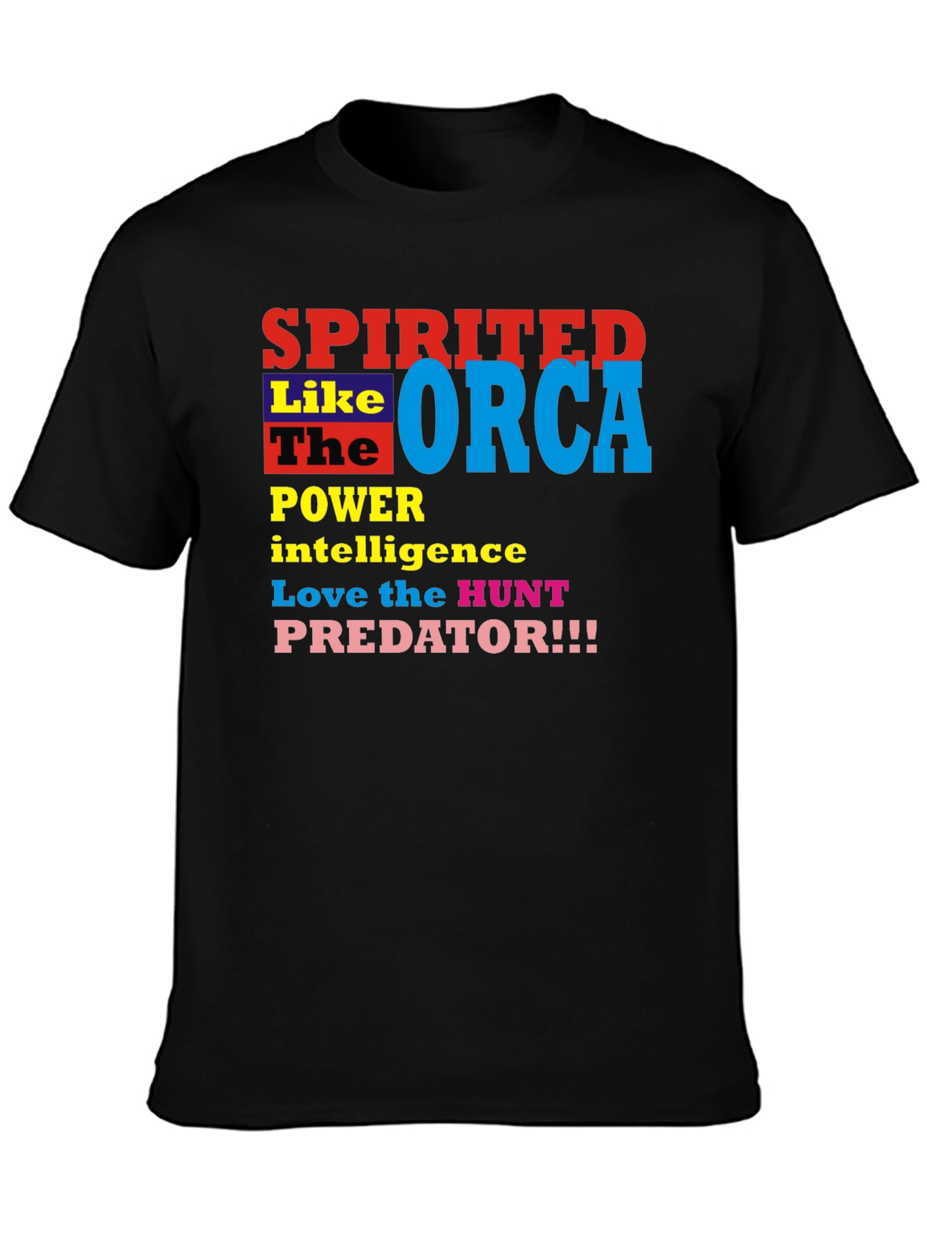 Spirited Orca Graphic Tee - Power Intelligence Hunt!