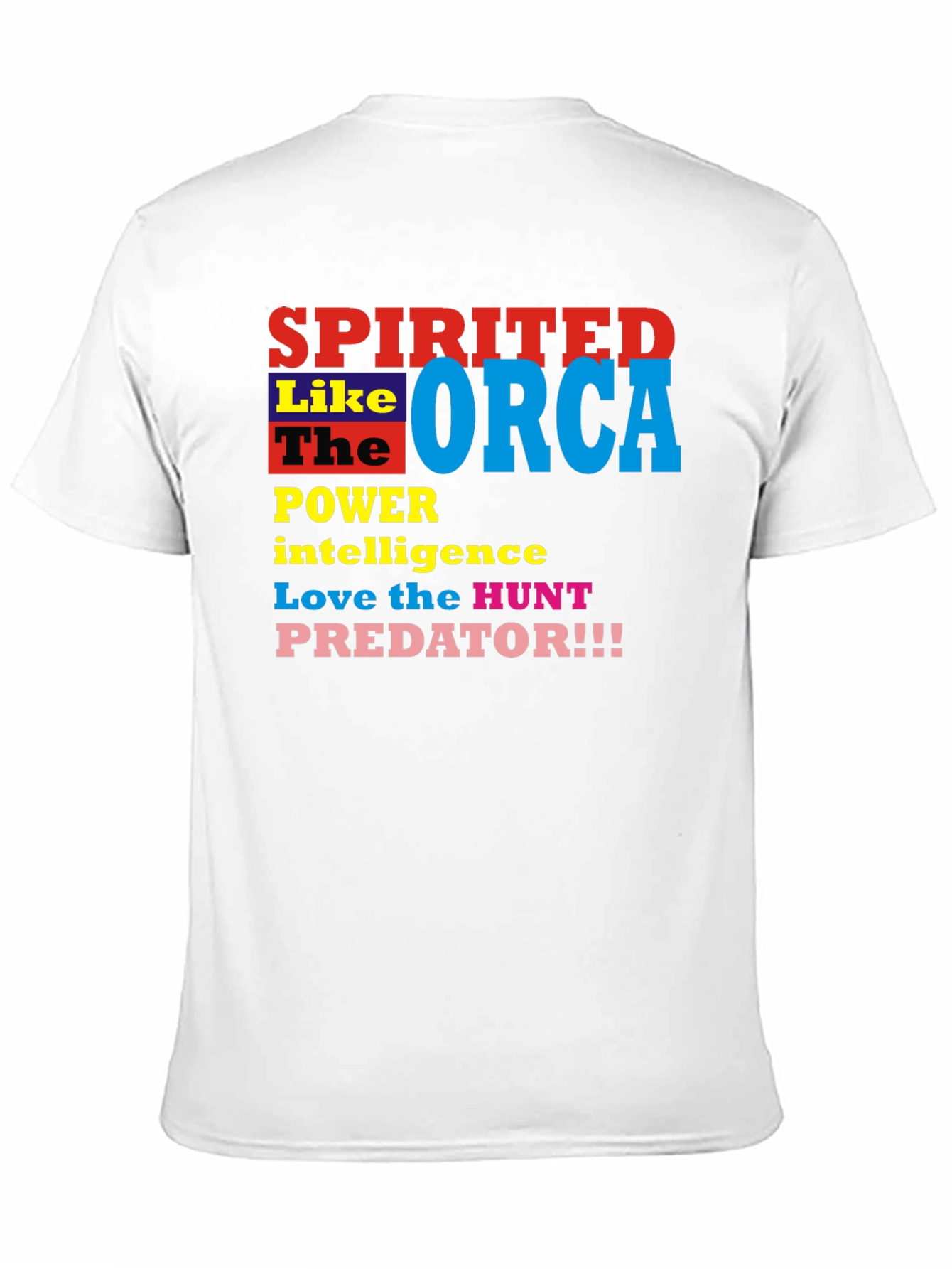 Spirited Orca Graphic Tee - Power Intelligence Hunt!