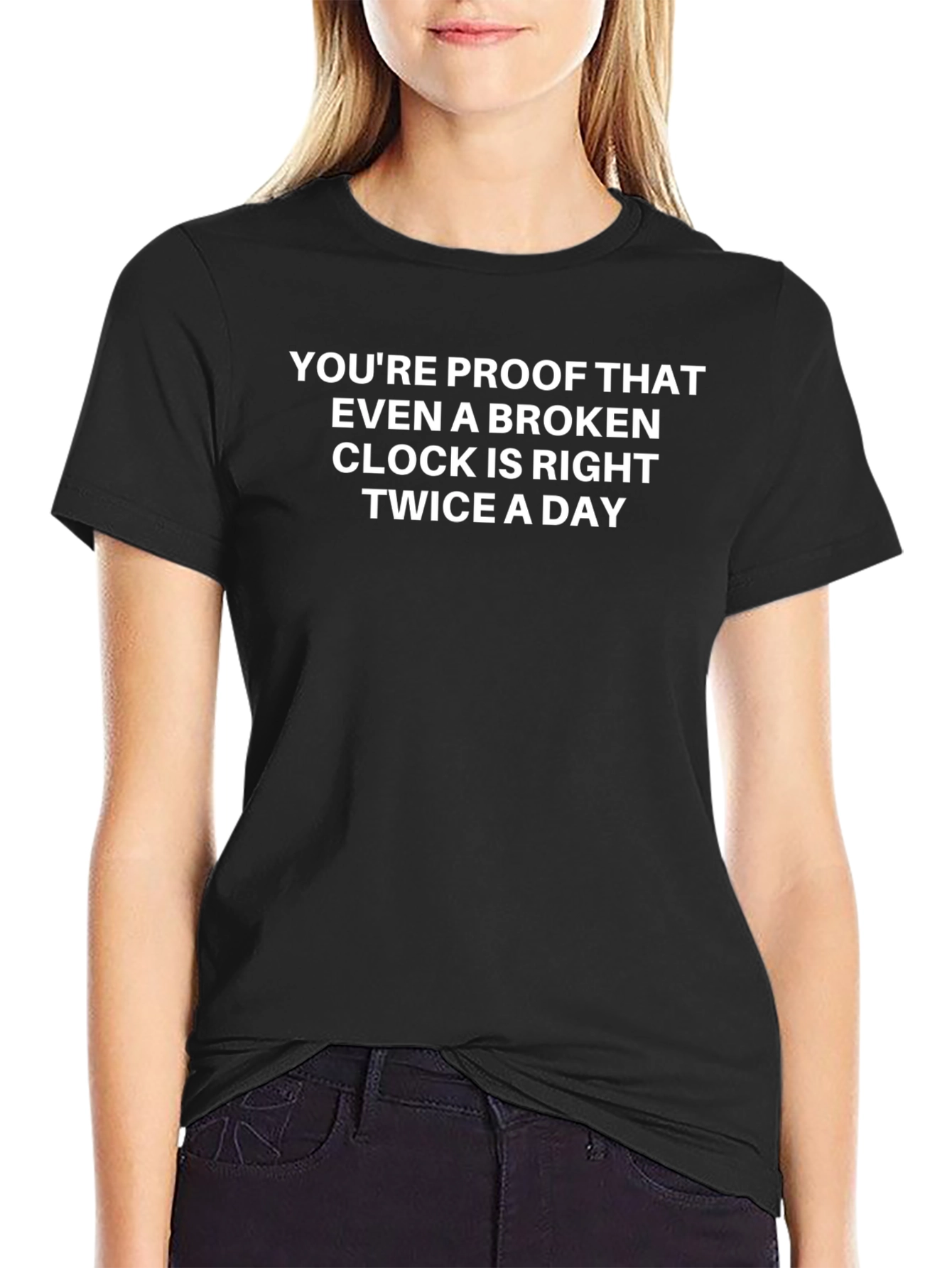 Funny Sarcastic Broken Clock Humor T-Shirt