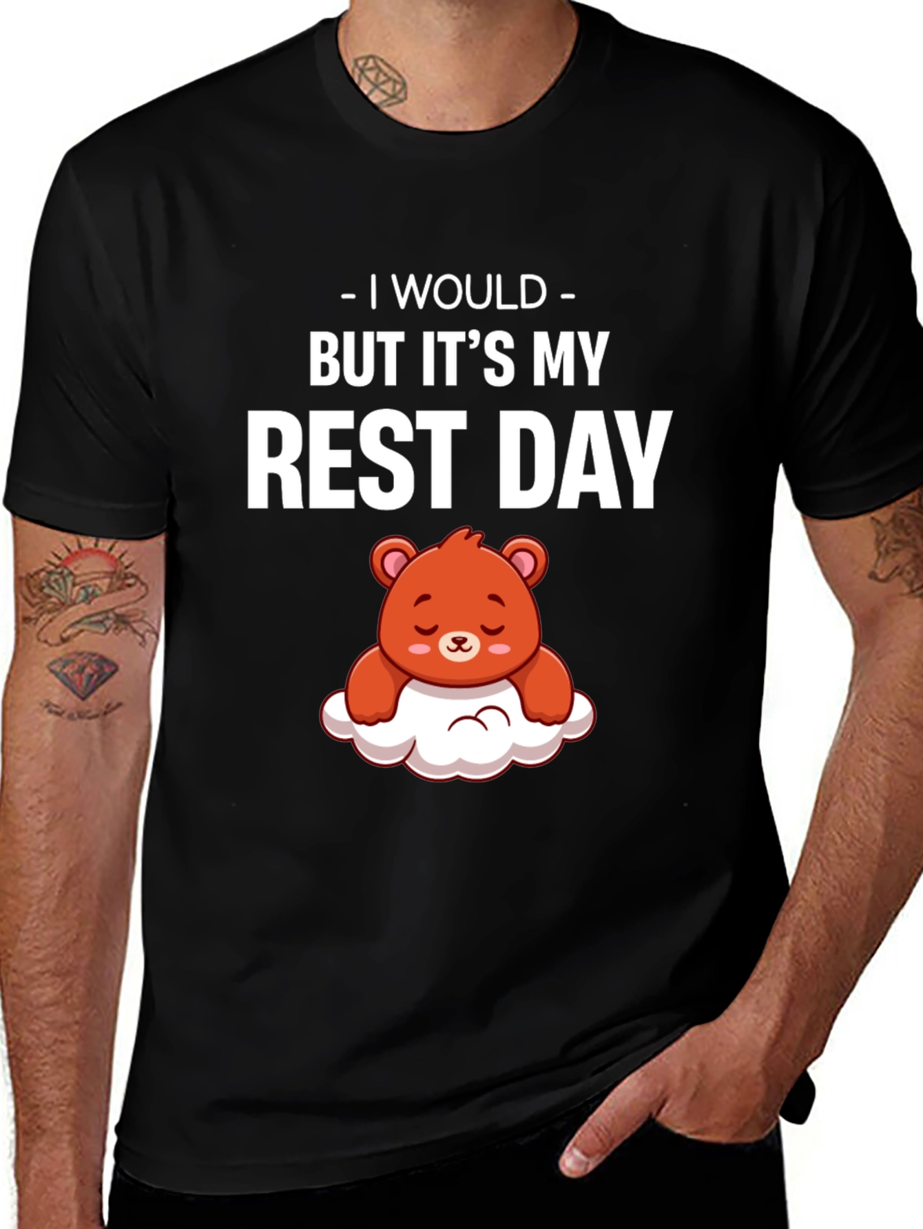 Rest Day T-Shirt - Cute Bear Graphic