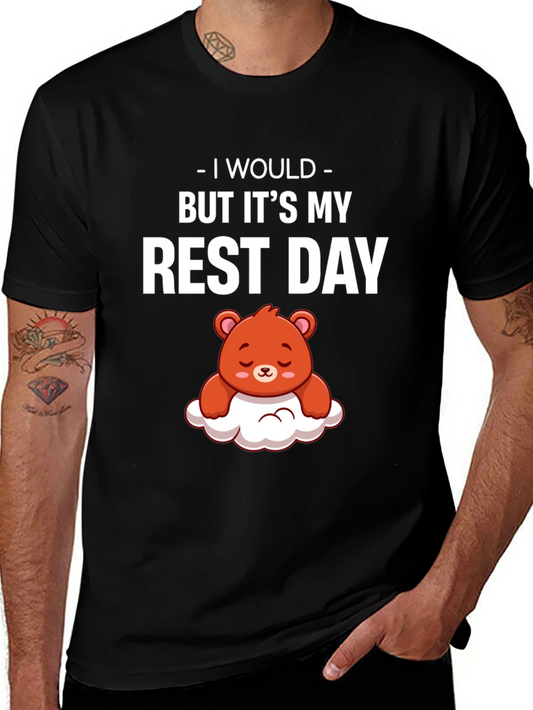 Rest Day T-Shirt - Cute Bear Graphic