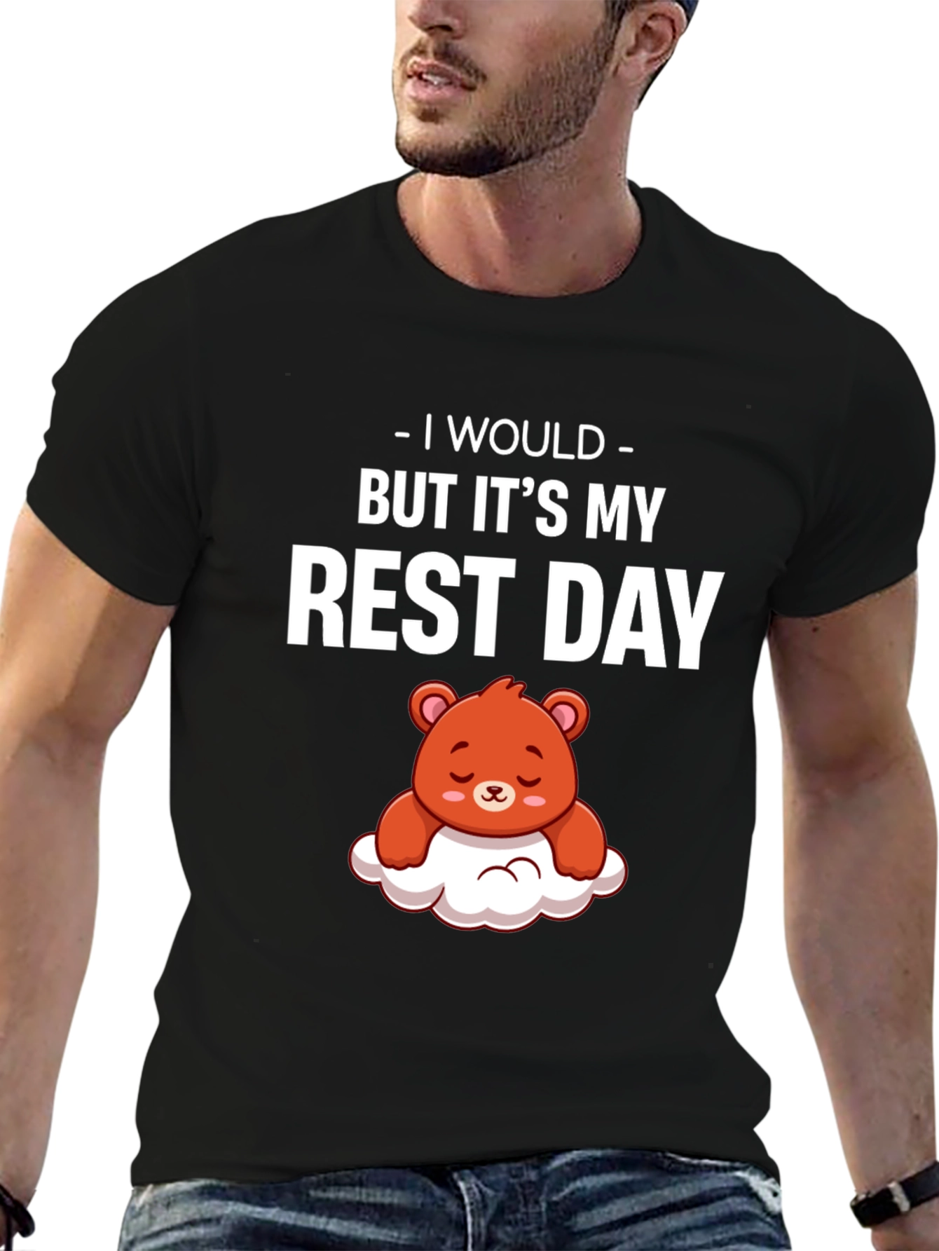 Rest Day T-Shirt - Cute Bear Graphic