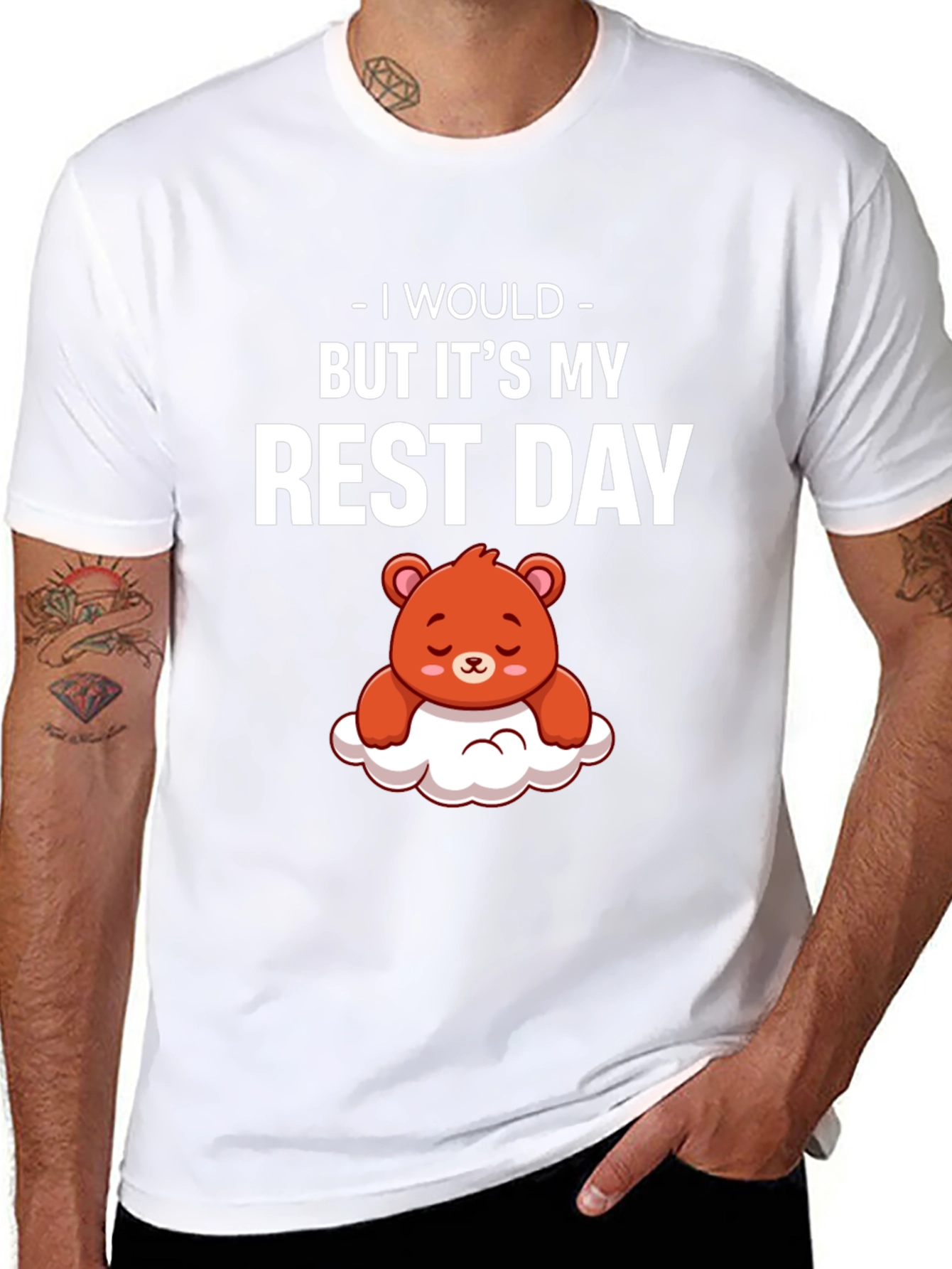 Rest Day T-Shirt - Cute Bear Graphic