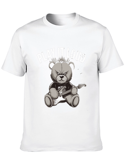 Play It Loud Rocker Bear Graphic Tee