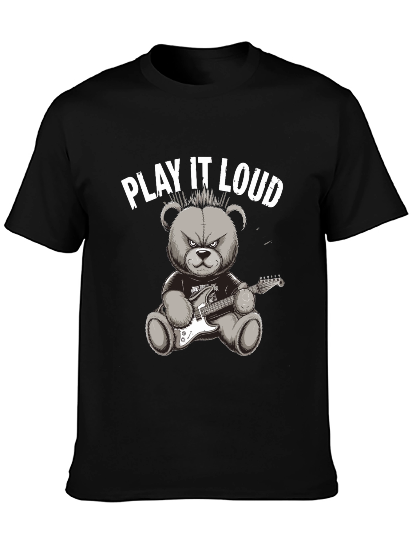 Play It Loud Rocker Bear Graphic Tee