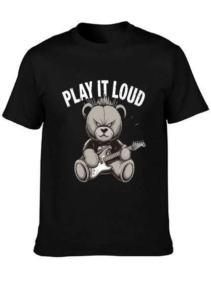 Play It Loud Rocker Bear Graphic Tee