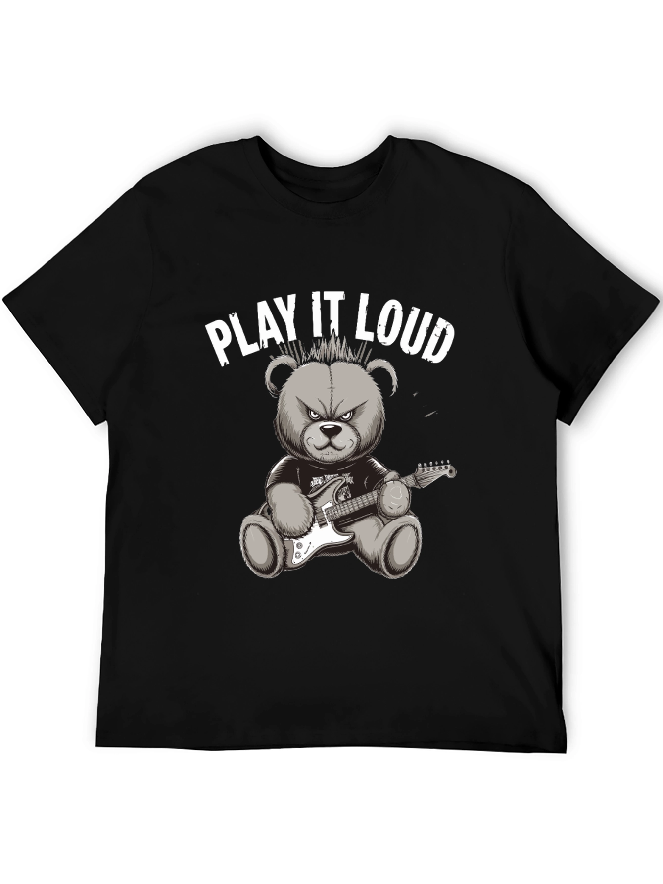 Play It Loud Rocker Bear Graphic Tee