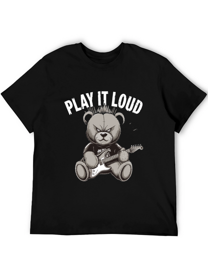 Play It Loud Rocker Bear Graphic Tee