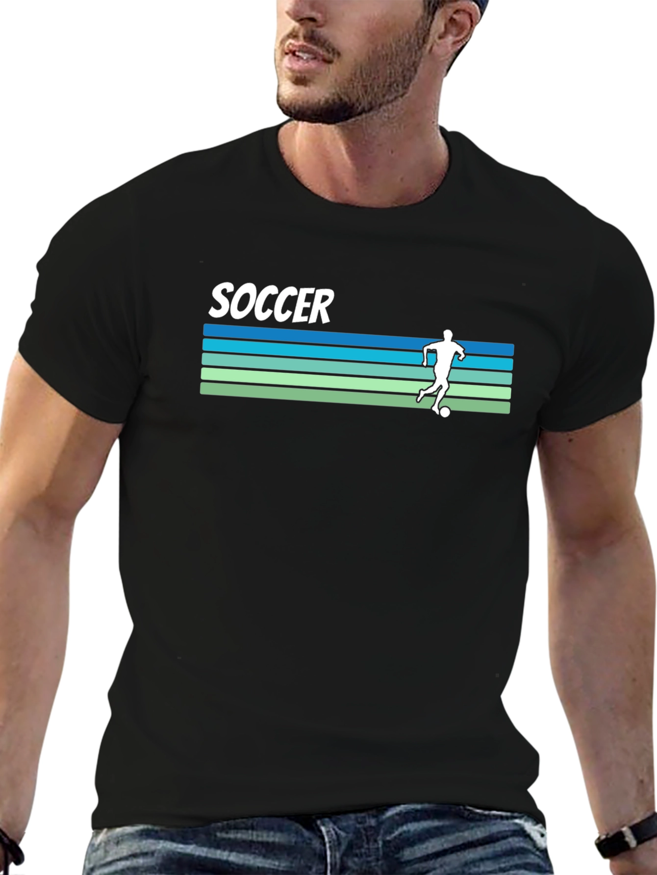 Retro Soccer Player Graphic Tee