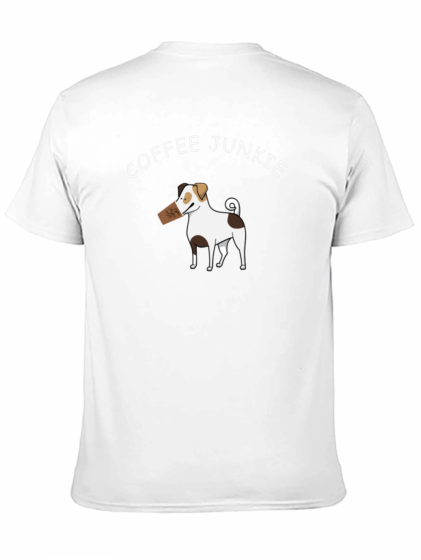 Coffee Junkie Dog Graphic T-Shirt