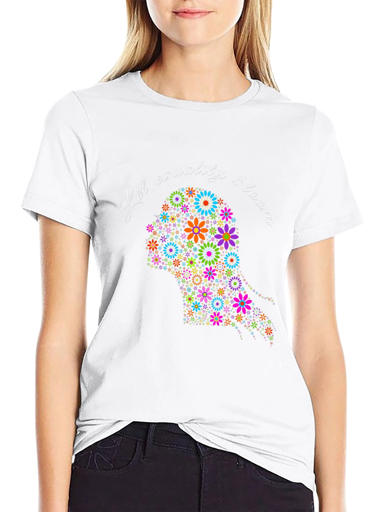 Equality Bloom Graphic Tee - Black Unisex T-Shirt