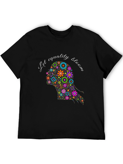 Equality Bloom Graphic Tee - Black Unisex T-Shirt