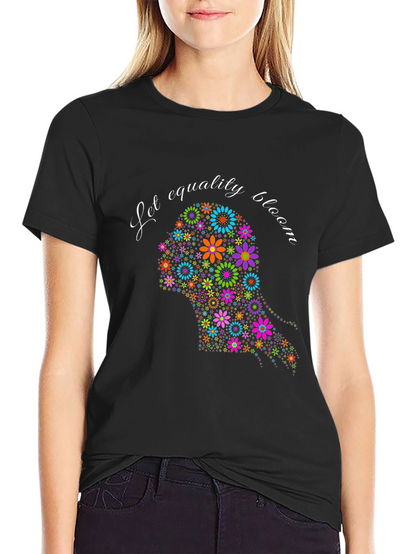 Equality Bloom Graphic Tee - Black Unisex T-Shirt