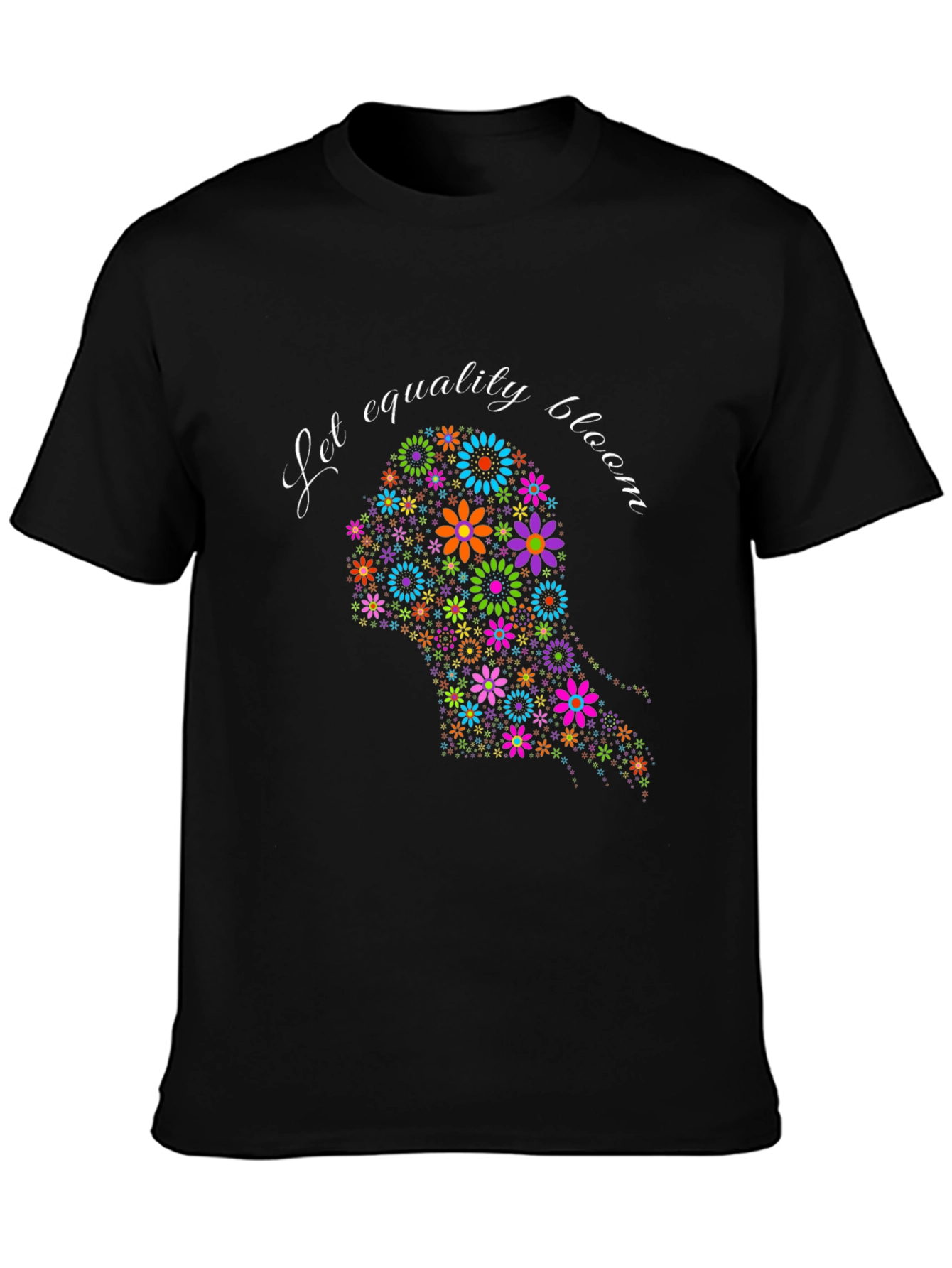 Equality Bloom Graphic Tee - Black Unisex T-Shirt