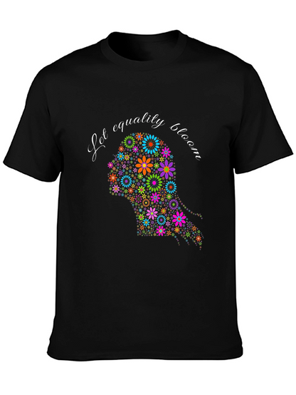 Equality Bloom Graphic Tee - Black Unisex T-Shirt