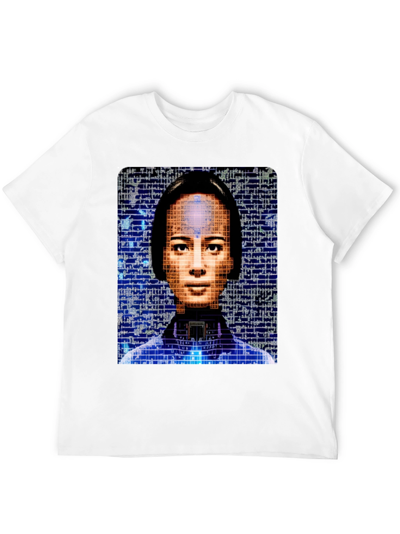AI Portrait Black T-Shirt