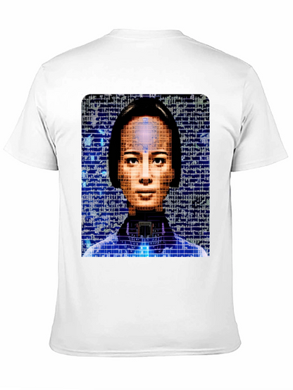 AI Portrait Black T-Shirt