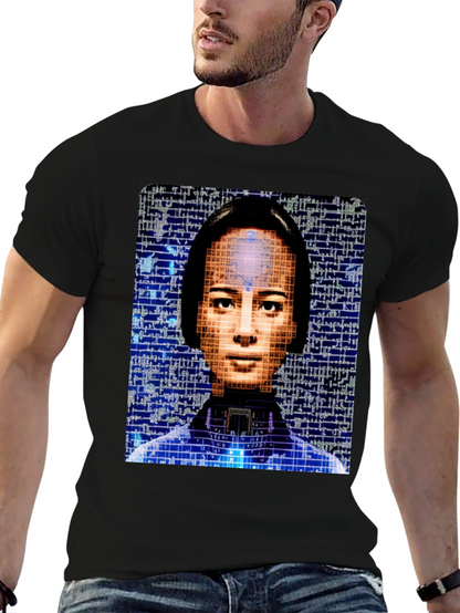 AI Portrait Black T-Shirt